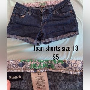 Jean shorts size 13